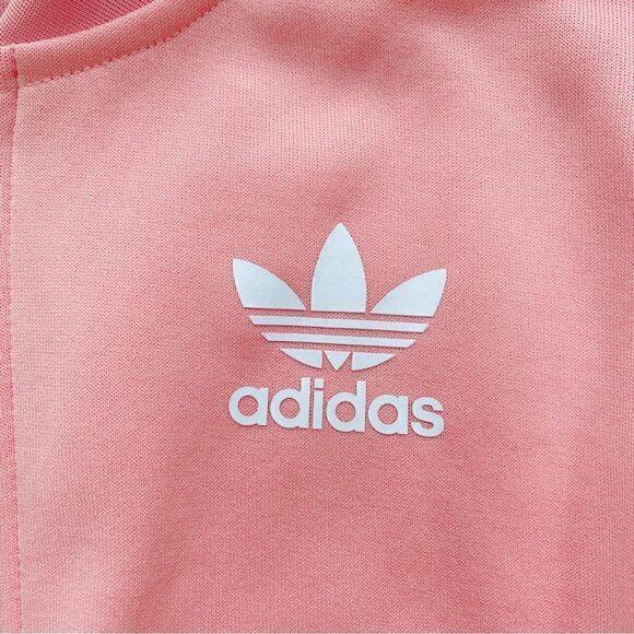 Adidas Originals Women’s Zip Up Track Jacket Light Peach Pink White 0 - Picture 4 of 12